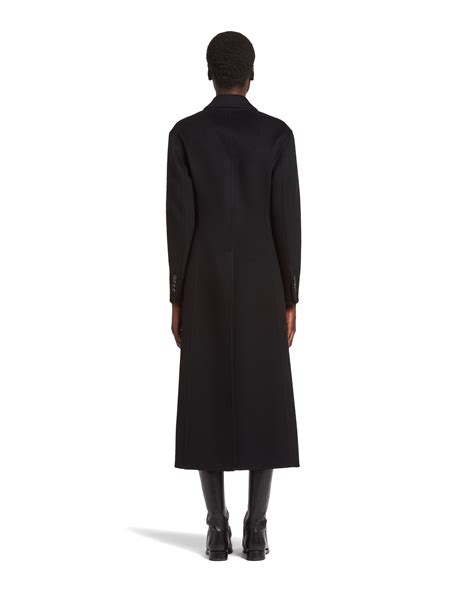 cappotto renna nero prada|Cappotto con cappuccio in Gabardine Re.